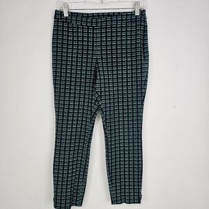 1901 Y2K Pants Skinny Knit Ankle  Plaid Side Zip Sz 4 Punk Rock Academia